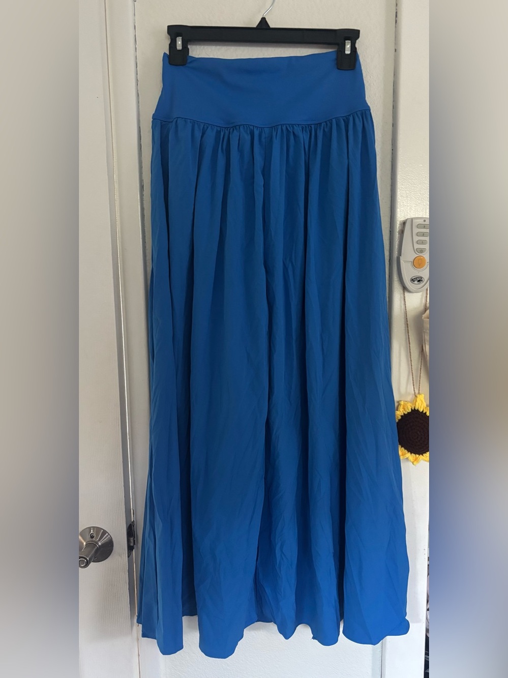 HALARA Bright Blue High Waisted 2-in-1 Flowy Quick Dry Maxi Skirt - Picture 5 of 14